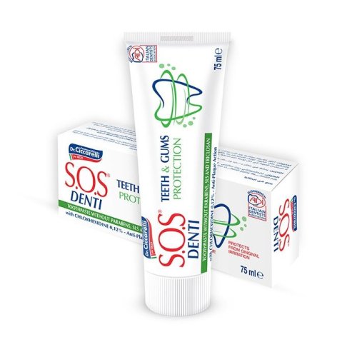S.O.S Denti Anti-Plaque zubní pasta s chlorhexidinem 0,12% 75 ml