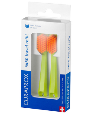 Curaprox Travel set - náhradní hlavice 2 ks stejnobarevný mix