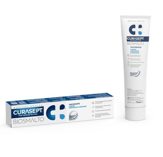 Curasept Biosmalto Caries zubní pasta abraze a eroze 75 ml