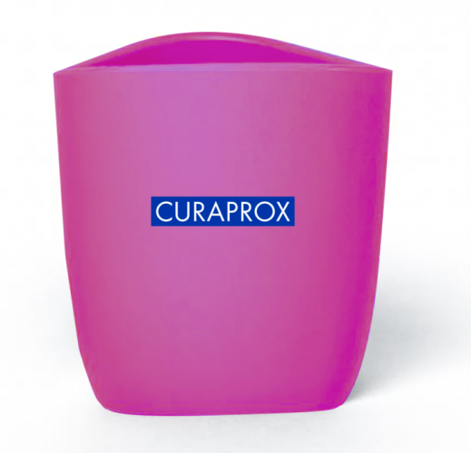 Curaprox kelímek na kartáček Kids růžový