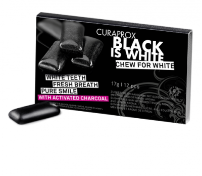 Curaprox Black is White žvýkačky 12 ks